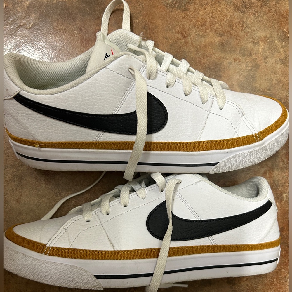 Nike White Black Gold Women's Sneakers